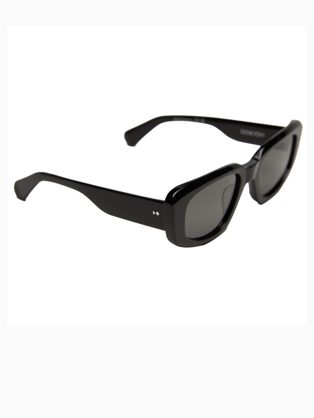 OOKIOH Women's Gloss Black Square Sunglasses with Dark Lenses